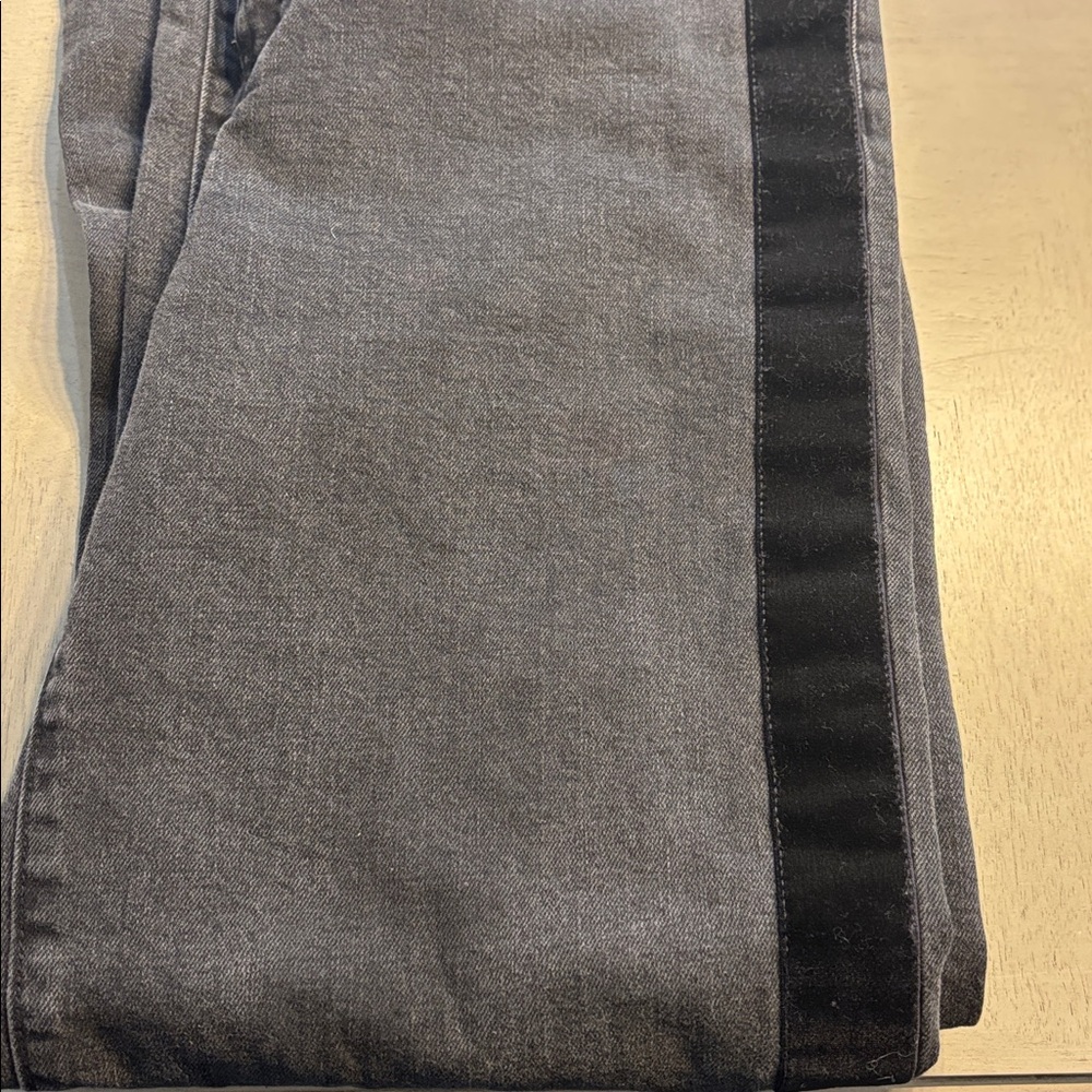 LOFT black velvet stripe jean - Picture 4 of 6